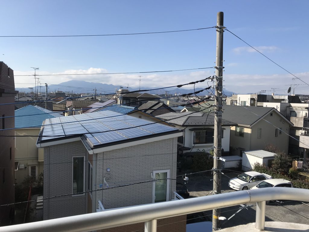 小田急相模原の賃貸マンション3階からの眺望